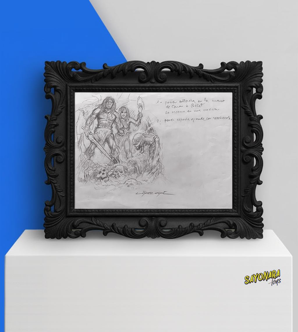 Arte preliminar de la portada Conan n.º90 por López Espí